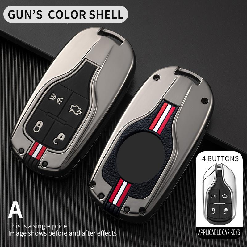 Metal Car Key Cover Fob Case Shell For Maserati Levante Ghibli Quattroporte Gt Granturismo Grancabrio Keychain Accessories