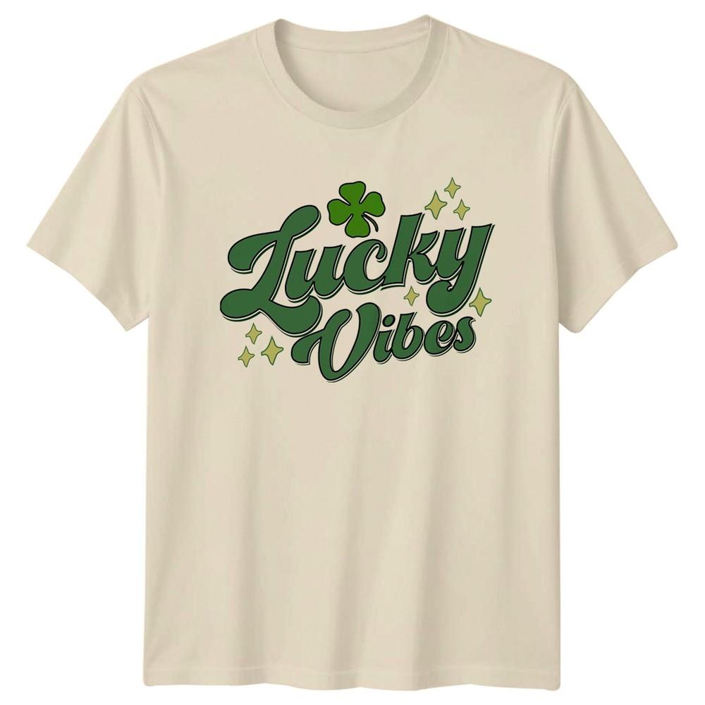 Lucky Vibes TShirt St Patricks Day Holiday Gift For Him And Her