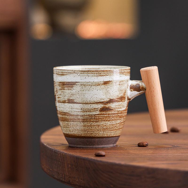 Creative Ceramic Coffee Cup High Value Afternoon Tea Latte Cup Household Water Cup Coarse Pottery Mug