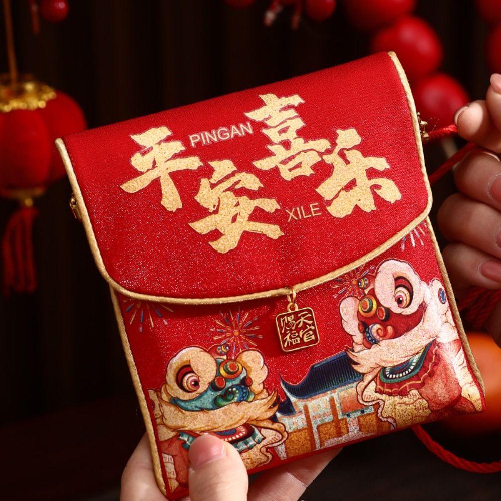 Traditional New Year Red Envelopes Blessing Red Pocket Chinese Lucky Money Bag Celebration Party