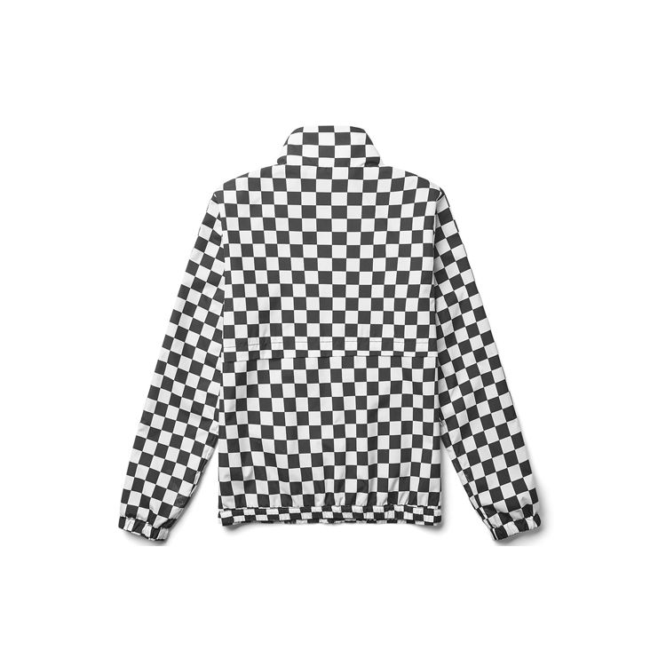 Vans Checkerboard Sports Casual Jacket Women Jacket Black White VN0A47XU705
