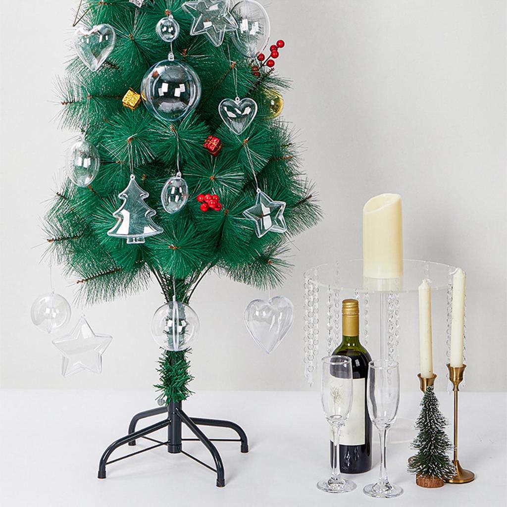 6 Pieces Clear Plastic Craft Ornaments Customizable Christmas Baubles for Tree Decoration Seasonal Displays Accessory