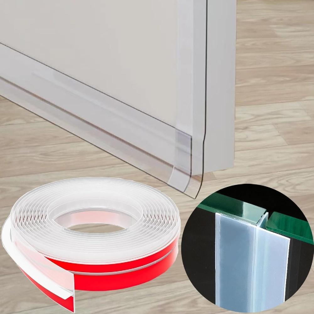1pc 1m/3meters Silicone T-Shaped Door Draft Stopper Windproof Weather Stripping Self-adhesive Seal Strip Side of Door Frame
