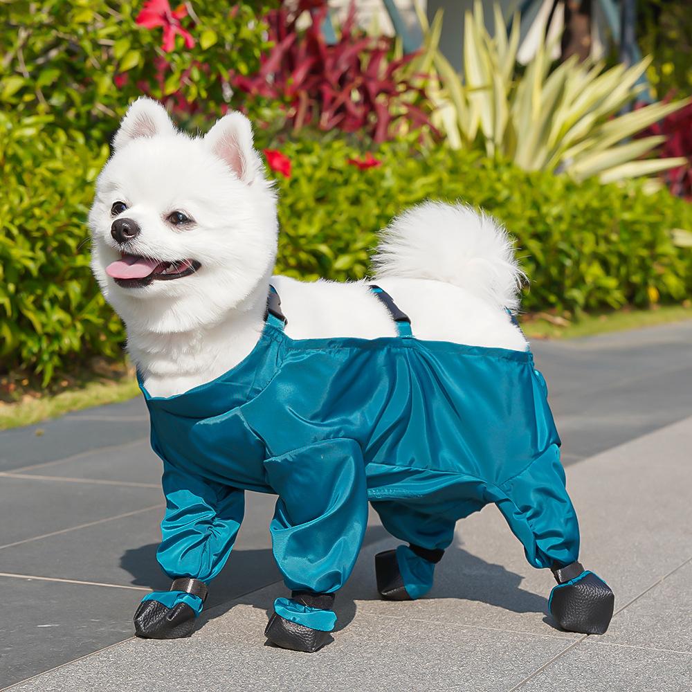 Pets Go Out with Belly and Feet, Dust Pants, Walking Dogs, Anti-dirty Clothes, Bichon Dogs, Puppies, Rain, Dog Clothes