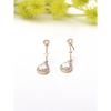 Rose  Cubic Zirconia Contemporary Pear Drop Earring For Women