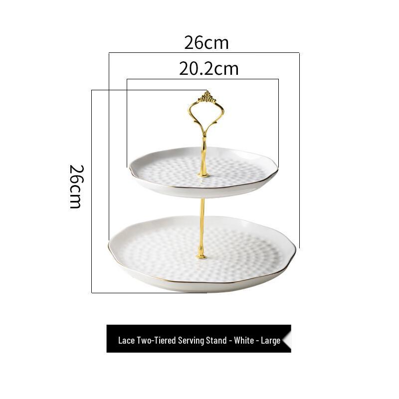 Nordic Light Luxury Ceramic Tiered Serving Platter