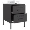 Nightstands 2 Pcs Black 36 X 39 X 50.5 Cm Steel