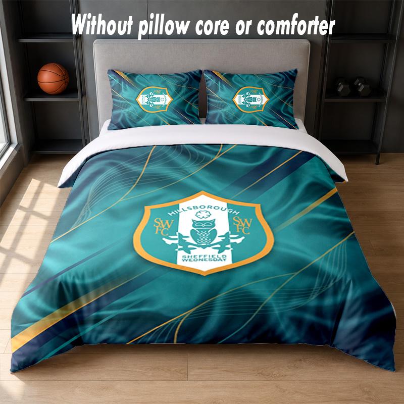 Sheffield Wednesday Design Bed Bedding Set 1 Duvet Cover + 2 Pillowcases Soft Breathable Household Bed Linens