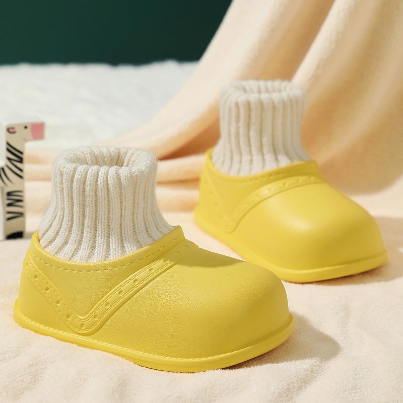 Children's Cotton Shoes Solid Color Japanese Style Simple Warm Sock Shoes Boys and Girls Casual Flats Drop Shipping Non-slip New
