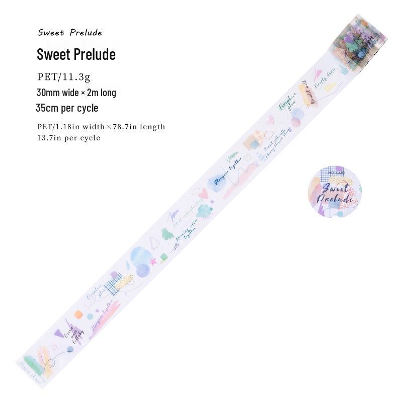 MomoPET Retro English Pattern Collage Tape for DIY Journal Decoration