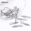Trendy Rhodium Plated Leaf Pendant Bail Connector Clasps, Brass Glue-On Pendant Bails For DIY Fashion Jewelry Making Accessories