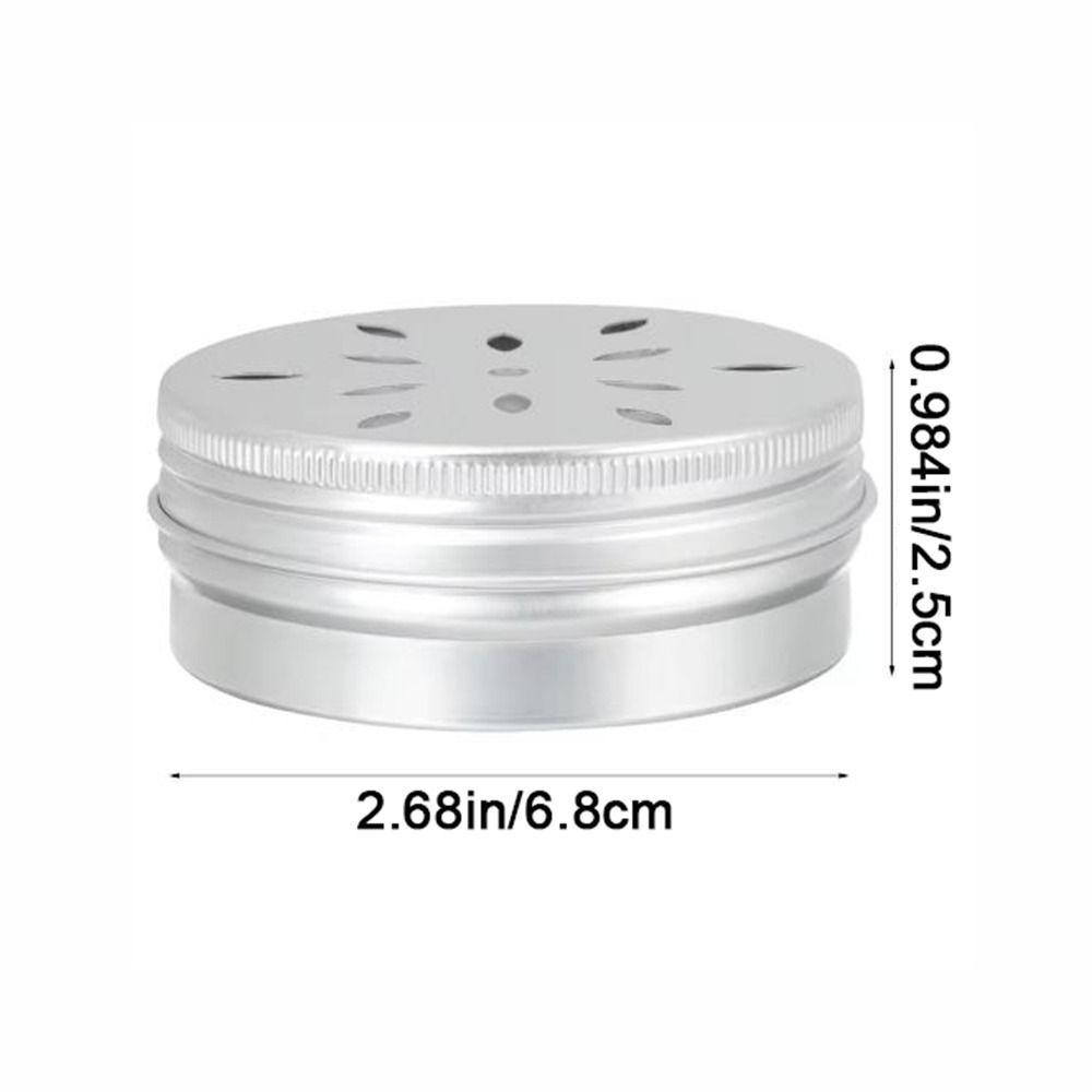 10Pcs 60ML Aluminum Tin Can Round Empty Scent Training Case with Hollow Hole Lid Refillable Dog Scent Training Box