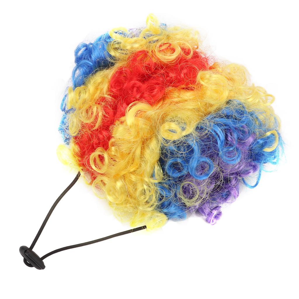 Dog Clown Wig Cute Attractive Unique Pet Funny Wig with Collar and Tie for Small Dogs Cats