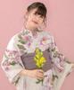 Yukata Set for Change 2 Piece Set Heiko Junior Girls H Mellow [KYOETSU] Girls, Ecru, Weave, (Yukata, Obi) (7. Mauve, 130cm)