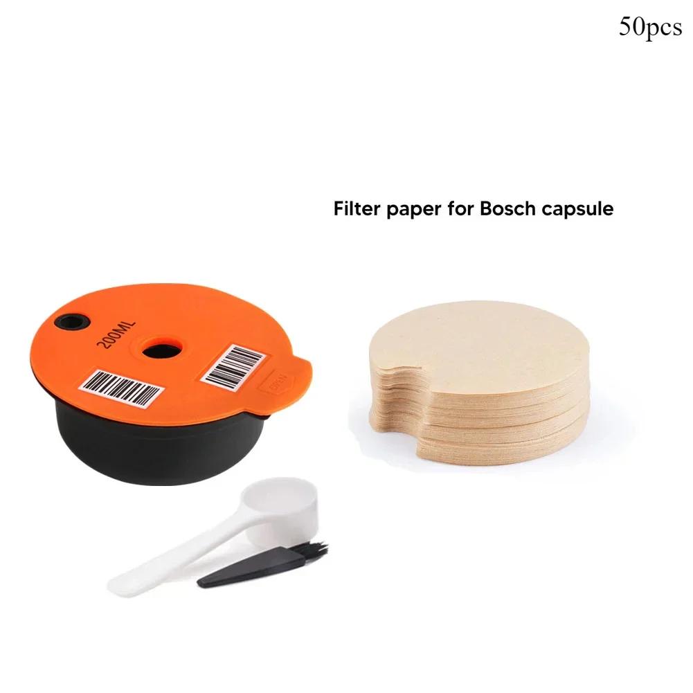 50-450ml Reusable Coffee Capsule for Tassimo BOSCH Machine Refillable Filter Cup Pod Espresso Maker Cafe Coffee Accessories