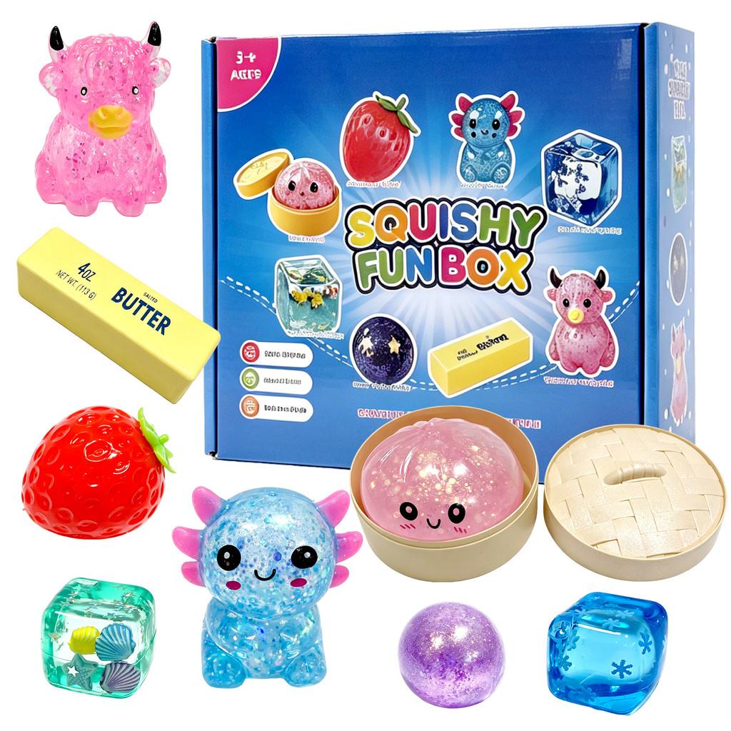 Soft Rubber Stress Toys For Kids With Sensory Development And Anxiety Relief Blue