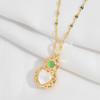 Hollow Gourd Necklace Women'S Light Luxury Retro Versatile Jade Pendant Accessories