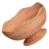Rattan Fruit Plate Pedestal Display Basket Food Storage Tray Serving Seagrass Woven Baskets Wallet Jewelry