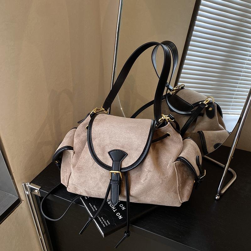 Lässige Wildledertasche mit großem Fassungsvermögen, neue Damen-Pendler-Umhängetasche, vielseitige Schulter-Umhängetasche, Tragetasche