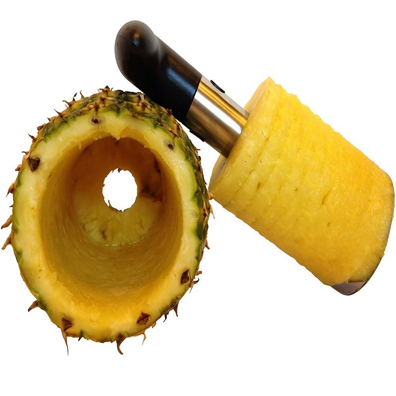 Edelstahl Obstschneider - Verstellbare Klinge für Ananas, Wassermelone, Mango. Ergonomisch & Langlebig für Zuhause & Restaurant.