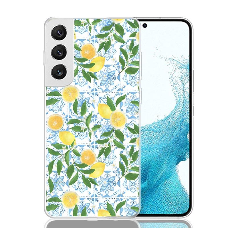 Sommerfrüchte Zitrone Handyhülle Für Samsung Galaxy S26 S25 Edge S24 S23 FE S22 Ultra S21 Plus S20 + Fundas Cover Coque Galaxy S25