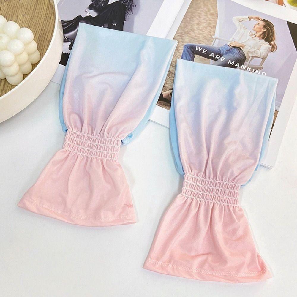 Elastic Sunscreen Arm Covers Thin Cycling Gloves Breathable Long Ice Silk Sleeves  Outdoor