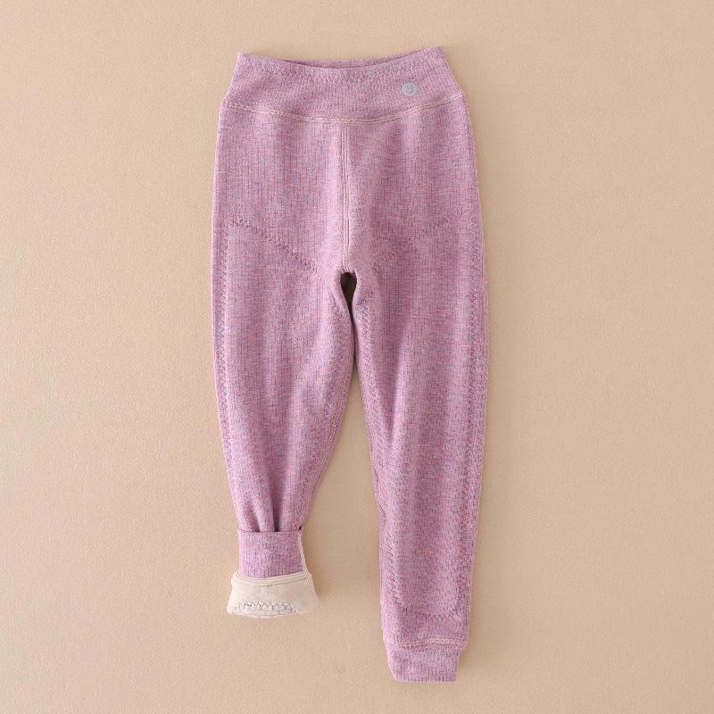 

Velvet Warm Kids Pants with Knee Pads, Color-Changing, High-Waisted Cotton, Thickened Silk-Wool, Ideal for Boys and Girls School Uniforms 130 (Height 115-125 cm)
