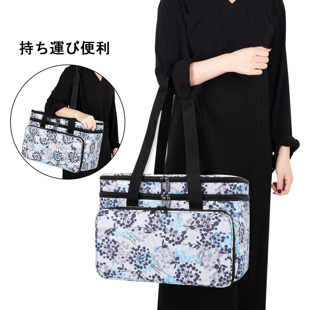 CURMIO Knitting for Knitting and Craft Perfect for and A Perfect Gift for Any Dandelion Bag, Double-Layered, Yarn, Needles, Storage, Beginners,