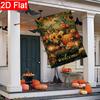 2D Flat - 2D Flat Autumn Thanksgiving Pumpkin Bird Garden Flag (2) 2-28X40 Inch Outdoor Garden Flag Double-Sided Home Decoration Courtyard Decoration 
