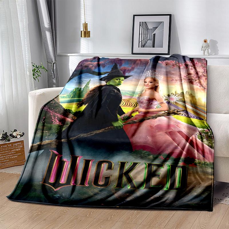 Wicked Flannel Blanket Soft Warm All-Season Throw, Design for Camping, Car Travel, Hiking Sofa, Bed, Office Perfect Gift for Parties