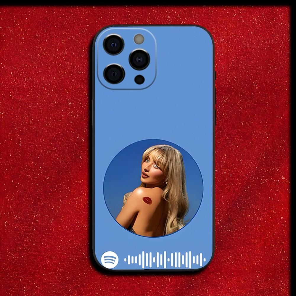 

Чехол для телефона Singer S-Sabrina C-Carpenter для iPhone 16,15,14,13,12,11,Pro,X,XS,Max,XR,Plus,Mini Мягкий черный чехол iPhone14Plus