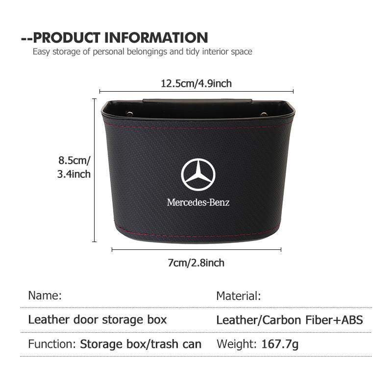 CRR1 Car Door Storage Bag Drink Waste Card Key Sunglasses Holder For Mercedes Benz W202 W212 W126 W140 W168 W177 CLS GLE GLC GLS CLA