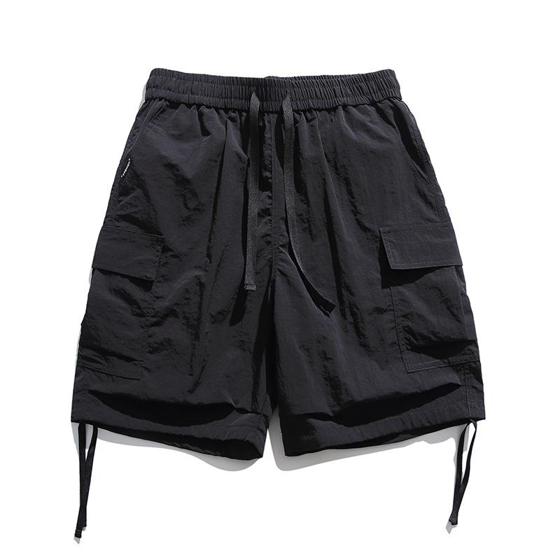 

Весенне-осенние мужские брюки с несколькими карманами из ледяного шелка, моющиеся брюки, повседневные прямые простые функциональные XXL