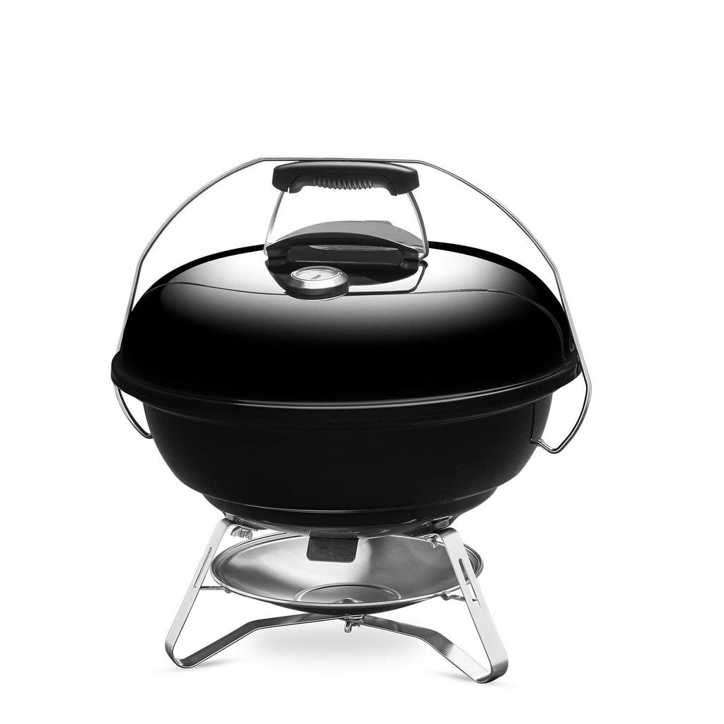Weber Barbecue Stove 47cm Diameter Jumbo Joe Camping Fire Pit for 6-8 People with Thermometer 1211308 Black