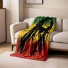 Smiling Man Rastafarian Style for all seasons blanket lunch break throw gift