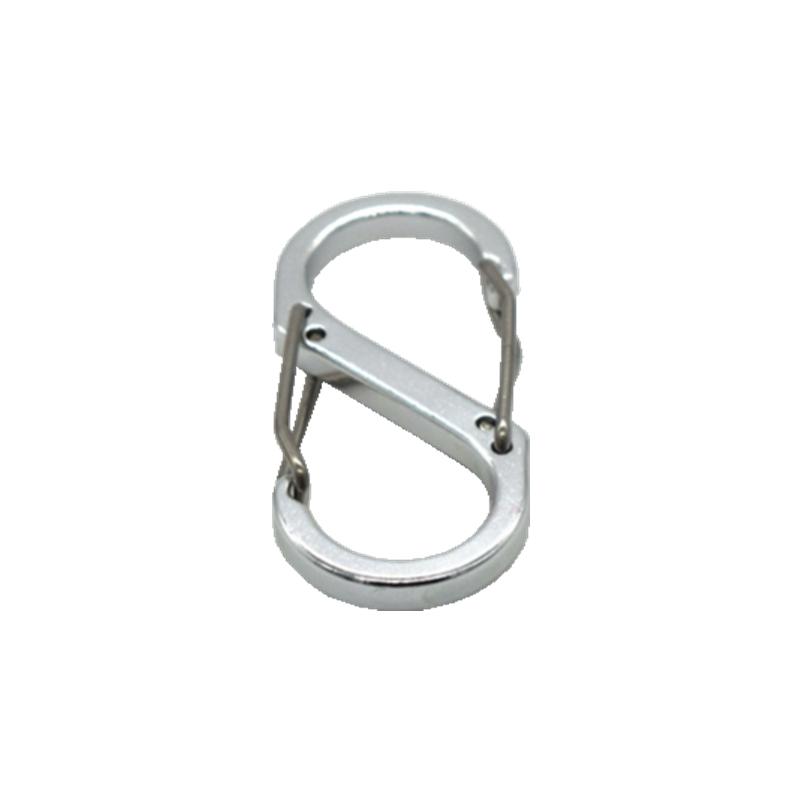 Bilateral Suspended Buckles In Aluminum Alloy For Outdoor Sports Bottle Locking Ring  Keychai Luggage Buckl S-shaped Carabine