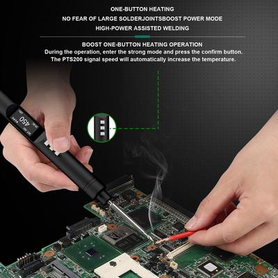 PTS200 Max 100W 0.96inch OLED Display Intelligent Soldering Iron ESP32 Open Source Soldering Pen