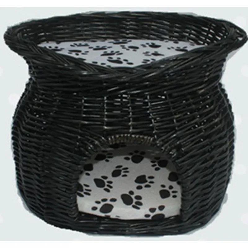 Lettiera per gatti rattan vimini casa quattro stagioni cuccia cane piccolo teddy tappetino lettiera animale domestico rimovibile e lavabile
