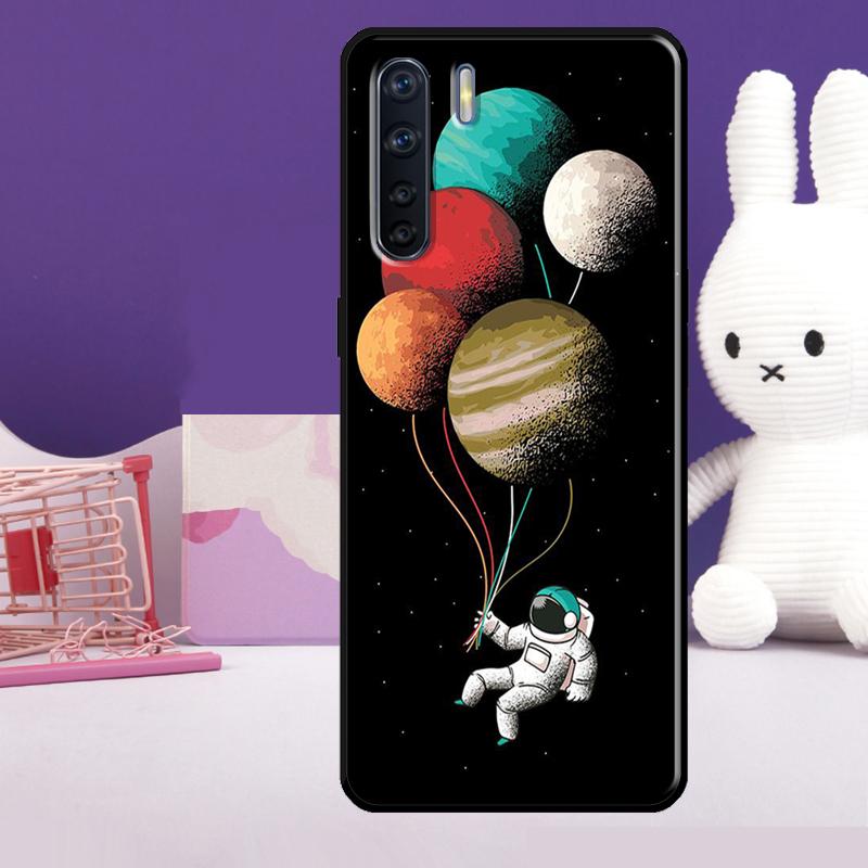 Astronaut Balloons Stars Space Case For Oppo A57 A77 A76 A16 A96 A17 A18 A60 A80 A40 A38 A58 A78 A98 A94 A74 A54 A15 A5 Pro