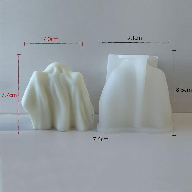 Diy Ghost Candle Silicone Mold Aromatherapy Candle Plaster Handmade Soap Mould Epoxy Craft Casting Tools For Halloween Decoratio