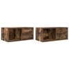 VidaXL TV Furniture 2 Pcs Smoked Oak 60x31x25.5 Cm Engineered Wood, TV Bench, Hi-fi Unit, Entertainment Center, Sideboard 861445