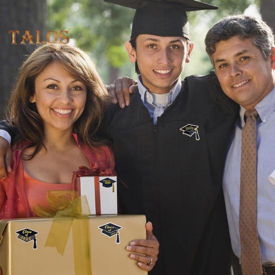 10/30/50 Teile/beutel Klasse von 2025 Graduierung Saison Aufkleber Starke Kleberücken Beschichtete Papier Senioren Schule Aufkleber
