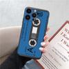 Módní, vtipná, měkká pouzdra na telefon s retro vzorem pro iPhone 15 Pro 6 14 XS 13 Max XR 12 Mini 7 Plus X SE 8 11 TPU nárazuvzdorný černý kryt