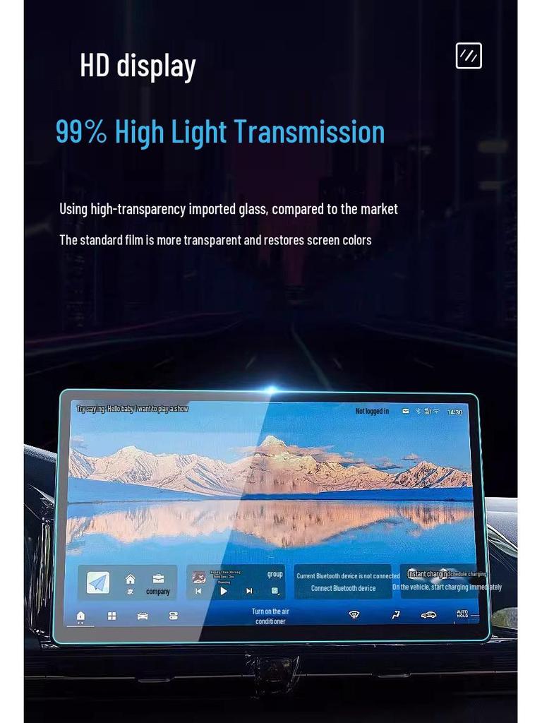AION S Plus Center Console Screen Protector for 26 Models - Tempered Film Dashboard & Navigation Display Protector