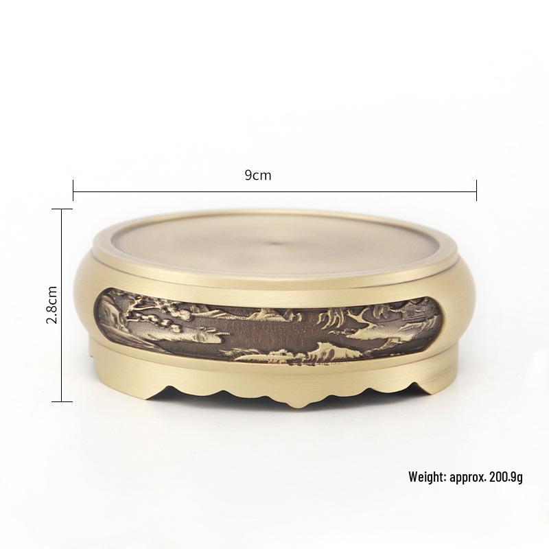 Pure Brass Lotus Flower Incense Burner - Zen Style Antique Sandalwood Stick & Plate Holder.