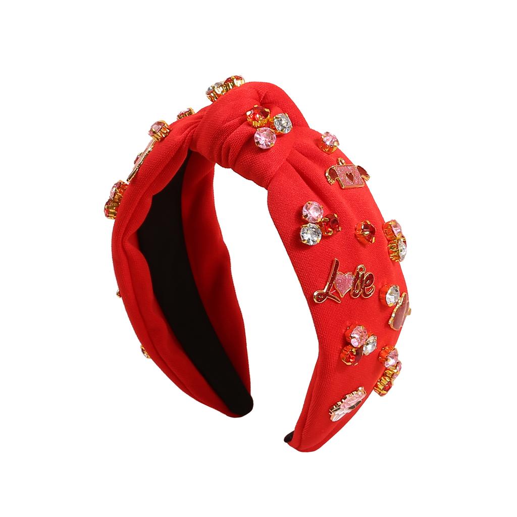 Fashion Valentine's Day Headbands Love Heart Hairband Crystal Headbands Headwear Girls Women Party Hair Accessories