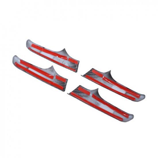 ABS Carbon Fiber Interior Door Handle Trim Cover For Toyota Prado FJ150 2010-17