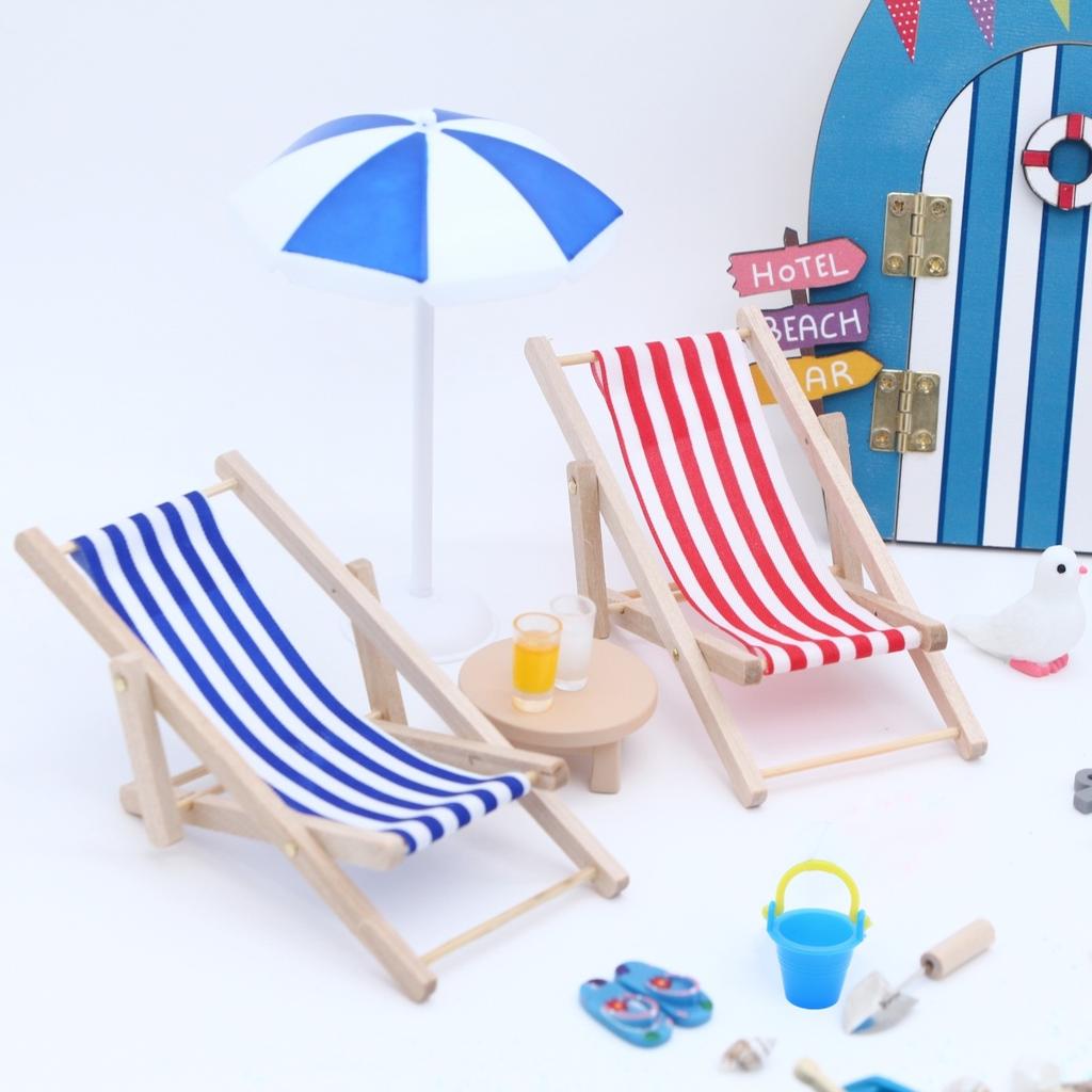 Puppenhaus Mini Strand Miniatur Landschaft Dekoration Puppenhaus Sommer Set Mikro Szene Dekoration Requisiten DIY Zubehör