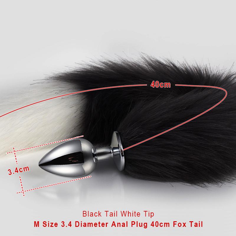 Sex Shop 5 Misure Metallico Butt Plug Fetish Coda di Volpe Giocattoli Intimi Bdsm Estensore Anale Dilatatore Prodotti Giochi Erotici Articoli Per Adulti
