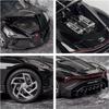 1:32 Modellautos von Bugatti La Voiture Noire, Spielzeug zum Zurückziehen aus Zinklegierung mit Ton und Licht für Kinder, Jungen und Mädchen, Fahrzeugsammlung, Nachbildung von maßstabsgetreuen Automodellen